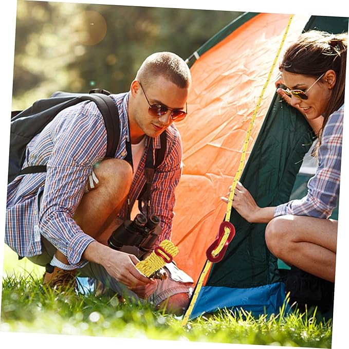 ECOTREK reflective camping tent rope roller, 4m length, outdoor accessories with reflective features for secure tent setup.