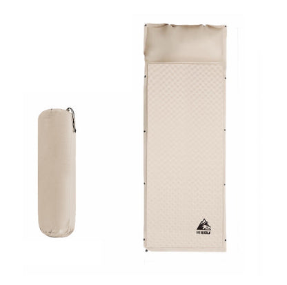 Green ECOTREK self-inflating outdoor camping mattress, lightweight and comfortable for camping trips.