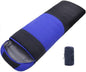 ECOTREK outdoor single duck down sleeping bag in orange and black, designed for camping and outdoor adventures.