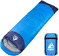 ECOTREK 4-season adults envelope camping sleeping bag, compact and lightweight for outdoor camping adventures.