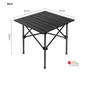 ECOTREK portable beige outdoor folding table for camping and picnics, lightweight and easy to carry.