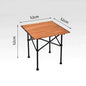 ECOTREK portable beige outdoor folding table for camping and picnics, lightweight and easy to carry.