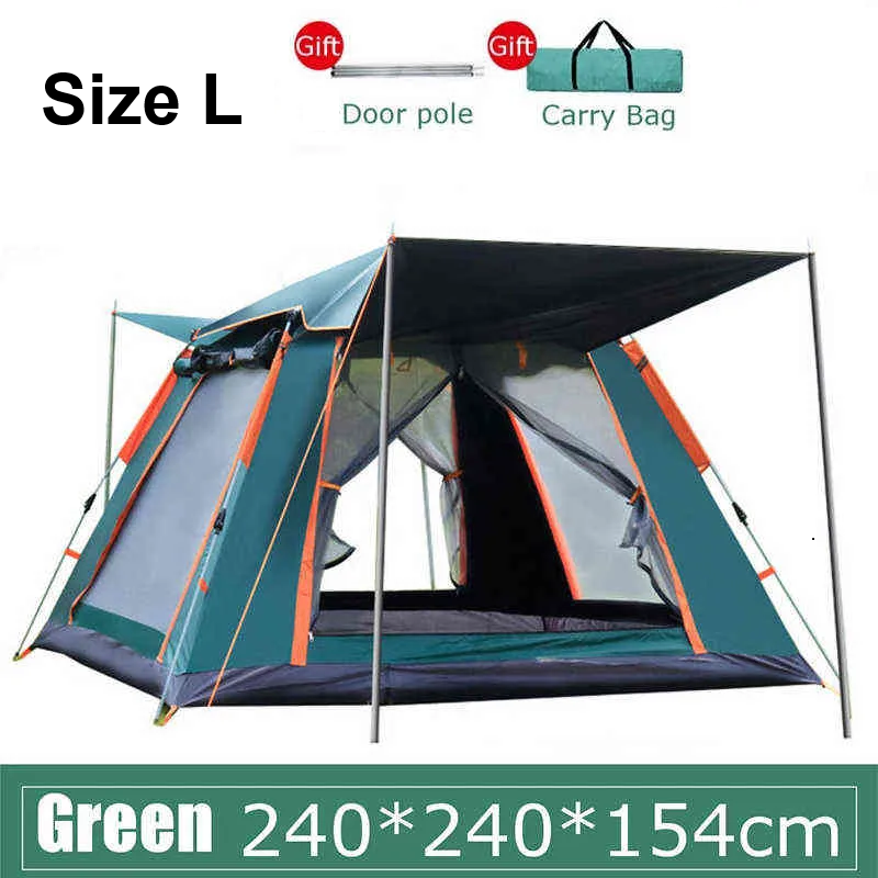 ECOTREK automatic pop-up camping tent set up outdoors, lightweight and easy to assemble for camping trips.