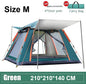 ECOTREK automatic pop-up camping tent set up outdoors, compact and lightweight for easy camping adventures.