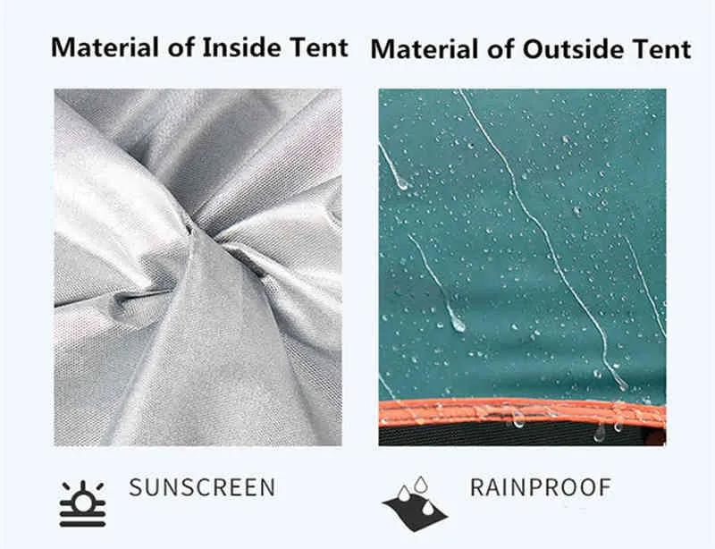 ECOTREK automatic pop-up camping tent set up outdoors, compact and lightweight for easy shelter during camping trips