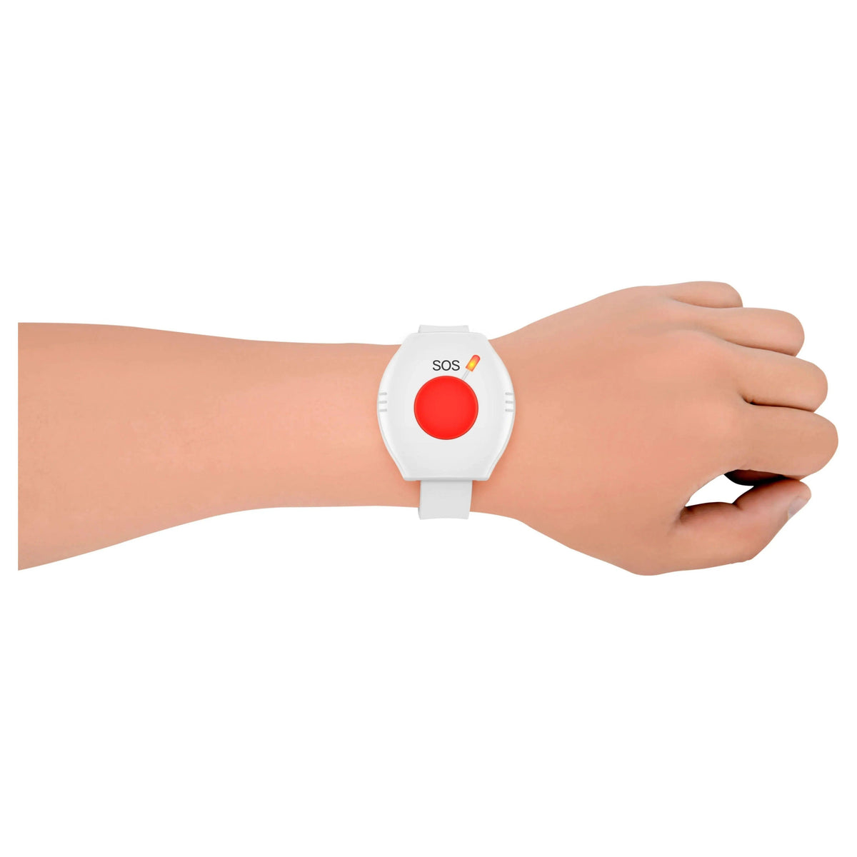 Eldertech wireless caregiver pager with SOS call button watch, featuring alert device and communication buttons for caregiver assistance