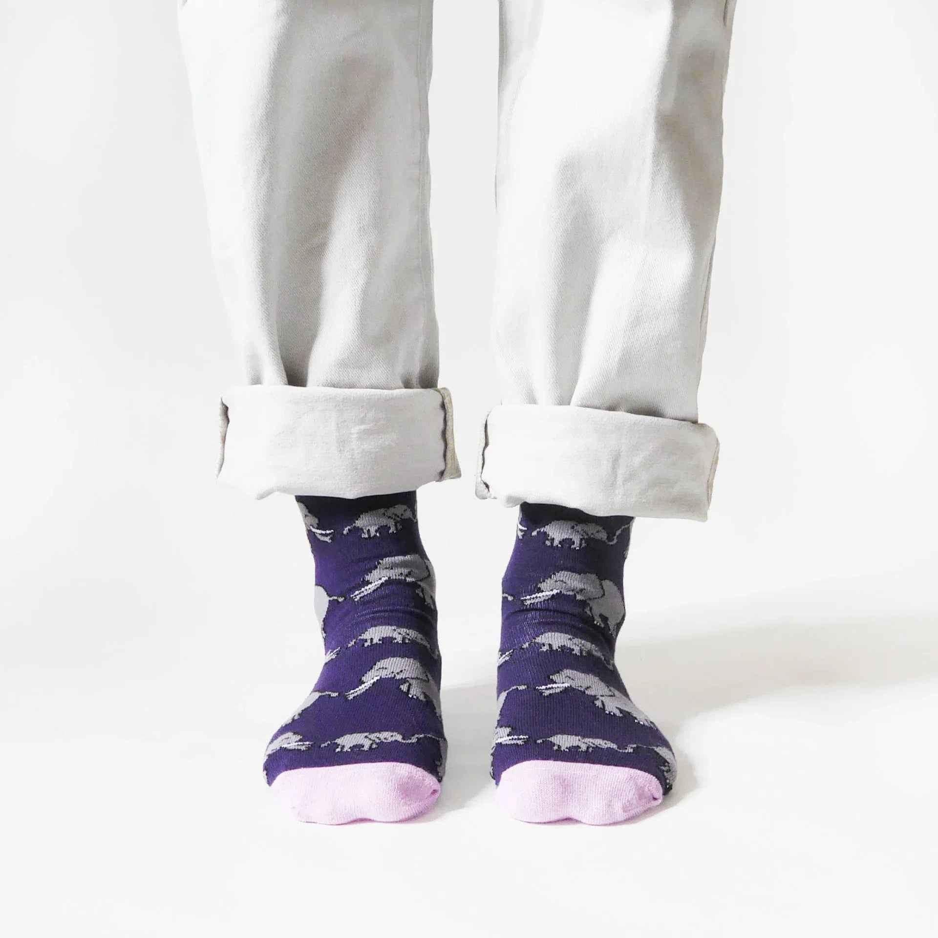 Save the Elephants Bamboo Socks