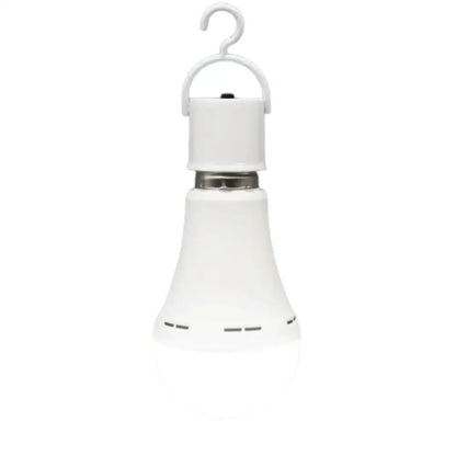 Habicare emergency light bulb in cool white, 7W, with 1500mAh battery, compact SS design for backup lighting.