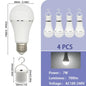 Habicare emergency light bulb in cool white, 7W, with 1500mAh battery, compact SS design ideal for backup lighting.