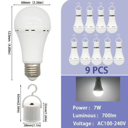 Habicare SS emergency light bulb in cool white with 1500mAh and 7W power, designed for backup lighting during outages