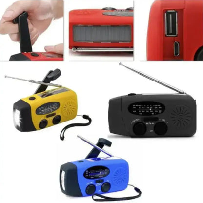 Emergency Solar Hand Crank Radio with Flashlight & Power Bank Habicare