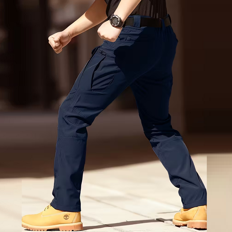 Men's tactical cargo pants by dealonline.co.nz, water-resistant ripstop fabric, lightweight hiking pants, with multiple pockets and flexible fit