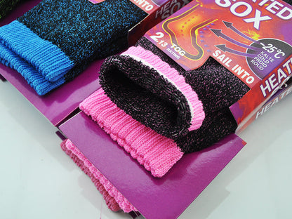 (12 Pairs) Women's HEATED Crew Socks dealonline.co.nz
