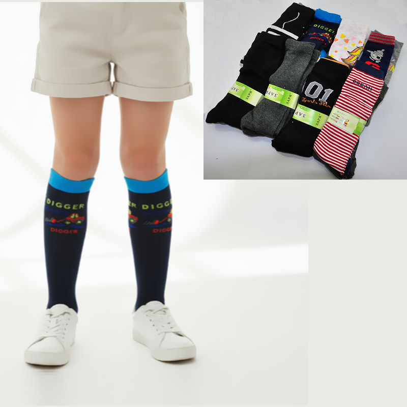 WHOLESALE - (36 Pairs) Kids' knee high Socks, Size 2-4 dealonline.co.nz