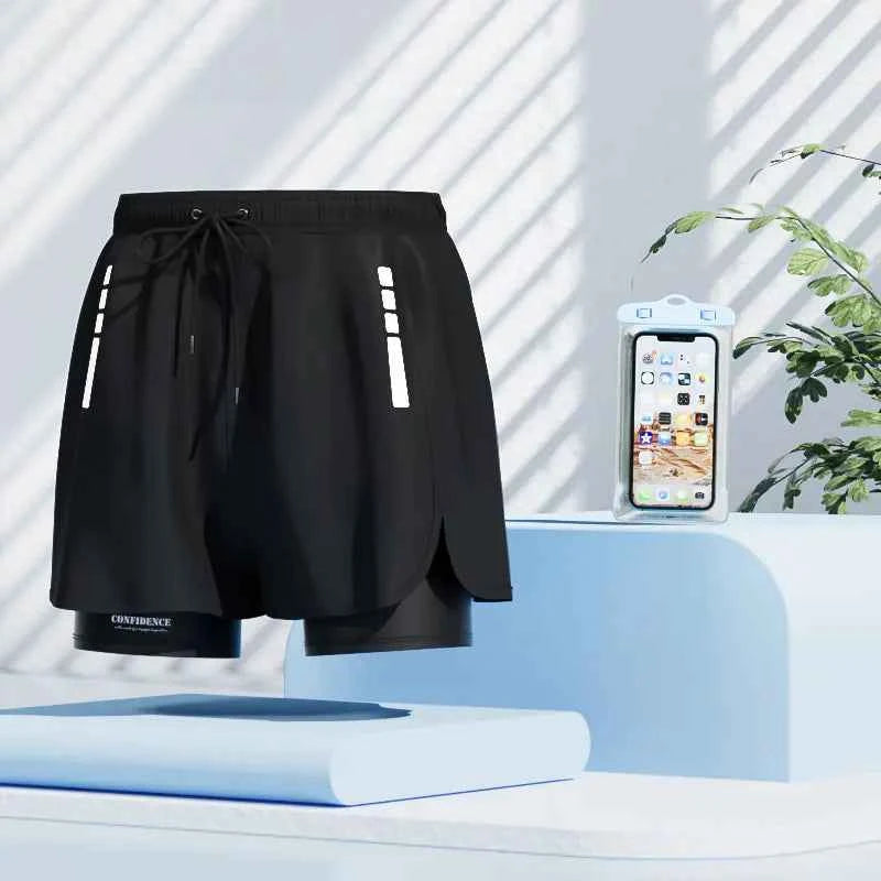 Men's Quick-Dry Swim Trunks - Beach Shorts for Swimming & Spa