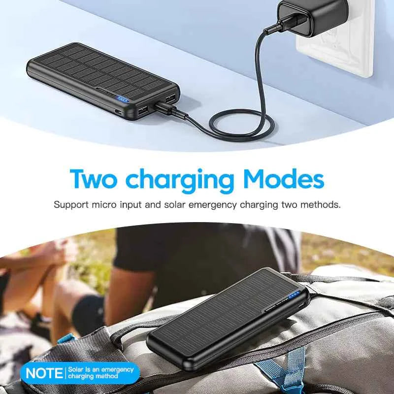 KUULAA 20000mAh Solar Power Bank - PD18W Fast Charging, Multi-Port | Portable Power