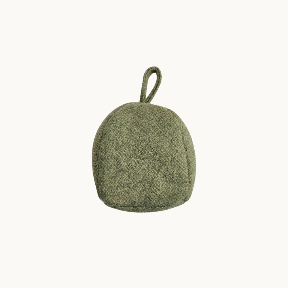 Felted NZ wool door stop by Do Not Disturb Sleep Company, soft and sturdy door accessory with colorful felted wool design.