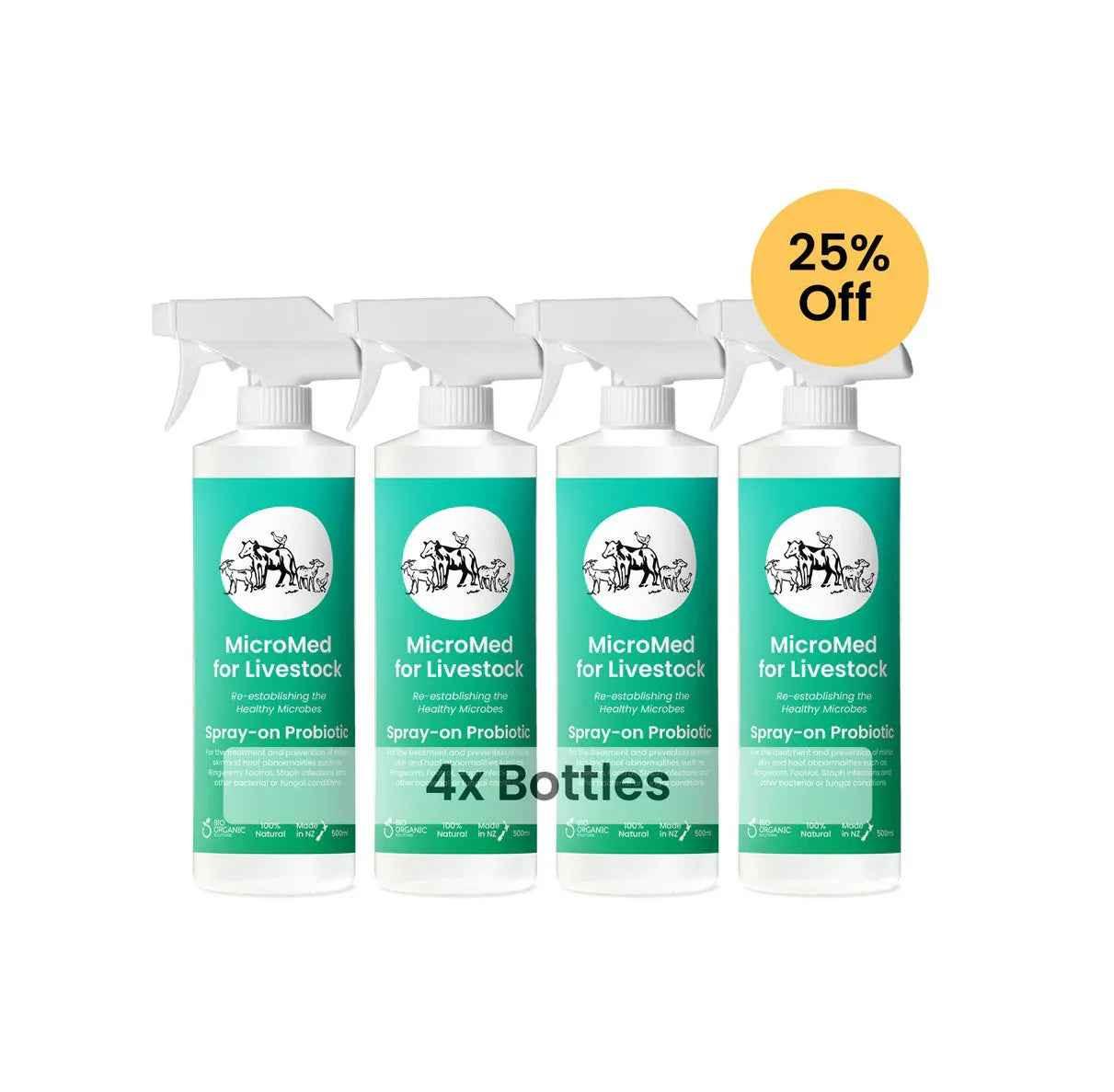 MicroMed for Livestock Acute Care – 4 x 500ml Bundle