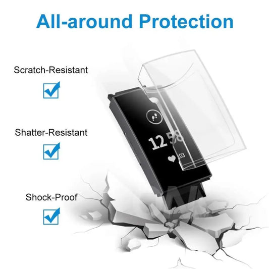 Protective Case for Fitbit Charge 3 / 4 (Clear) Habicare