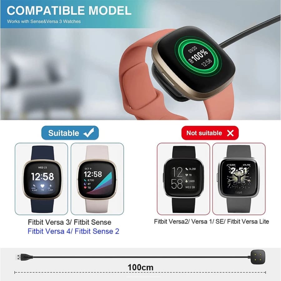 Charger for Fitbit (Versa 4 / Versa 3 / Sense 2 / Sense) That Watch Shop