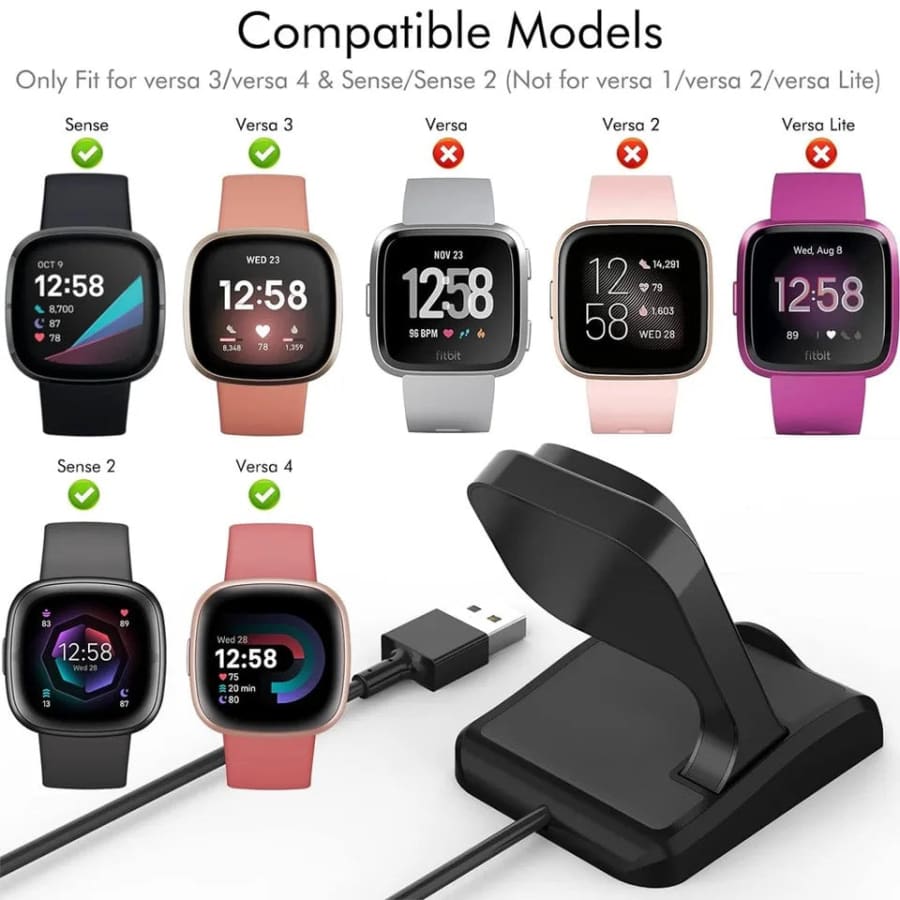 Charger Stand for Fitbit (Versa 4 / Versa 3 / Sense 2 / Sense) That Watch Shop