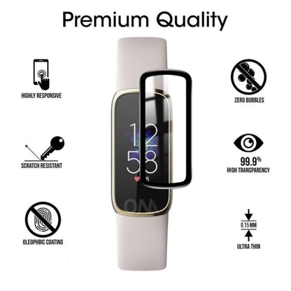 Fitbit Luxe screen protector, clear watch screen cover, designed to protect the Fitbit Luxe device from scratches and damage.