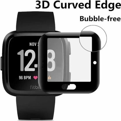 Pack of five Habicare screen protectors for Fitbit Versa 1 smartwatch, clear and durable watch screen protection.