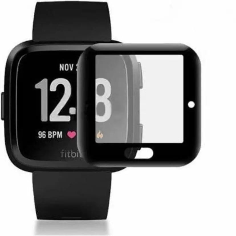 Pack of five Habicare Fitbit Versa 1 screen protectors showing clear, durable watch screen protection for Fitbit Versa 1 smartwatch.