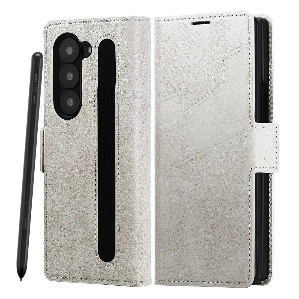 Flip Leather Phone Case for the Samsung Galaxy Z Fold7 (2 colours available) Habicare