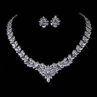 Floral Radiance Zircon Jewelry Set