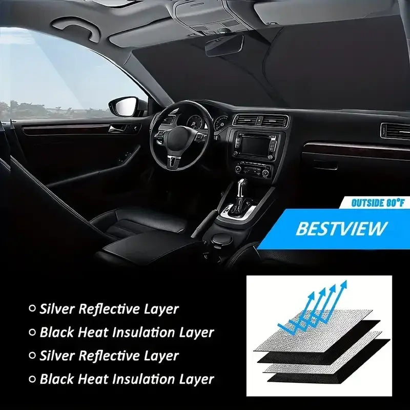 Folding Car Window Sunshade Cover Habicare