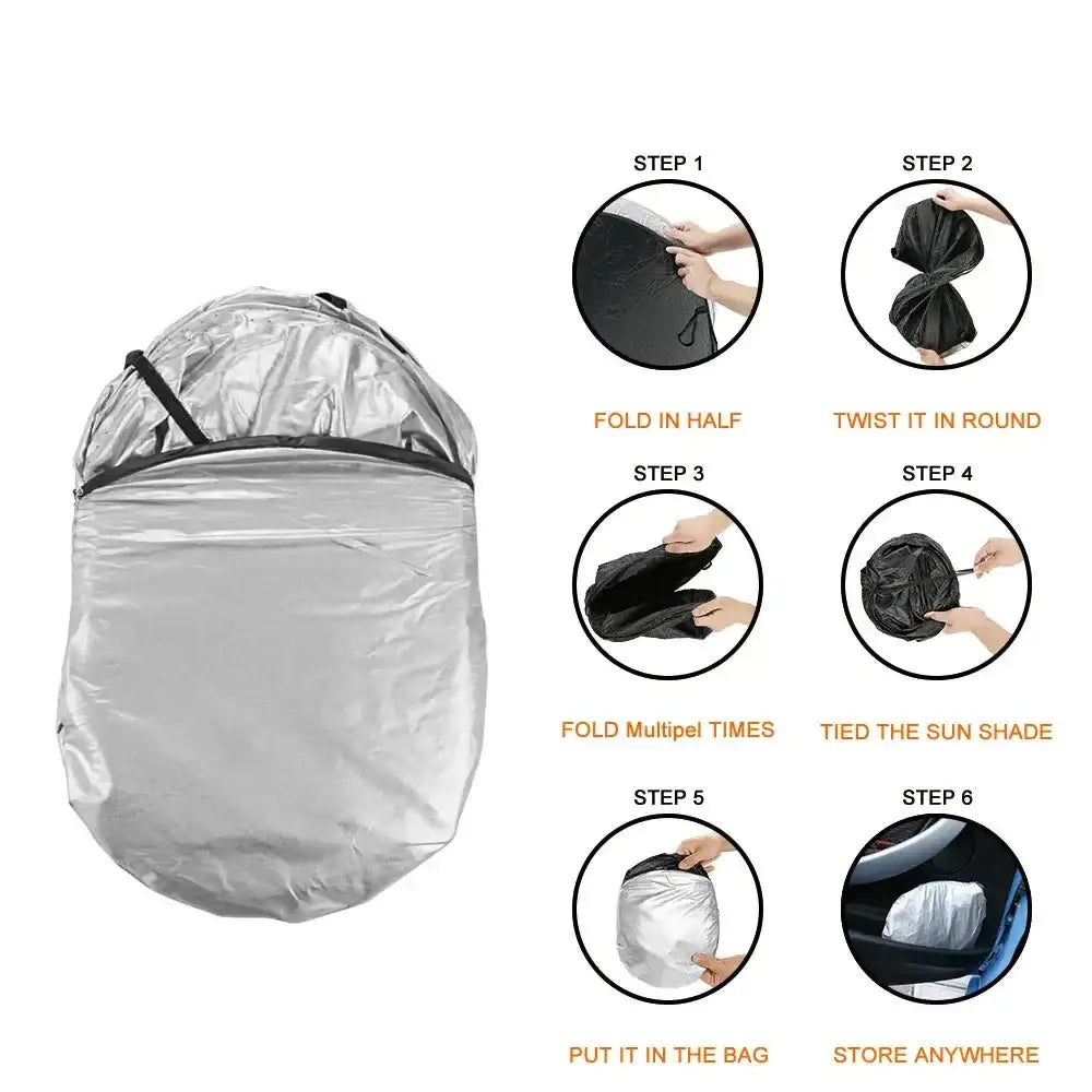 Folding Car Windshield Sunshade Anti-UV Visor (2 sizes available) Habicare