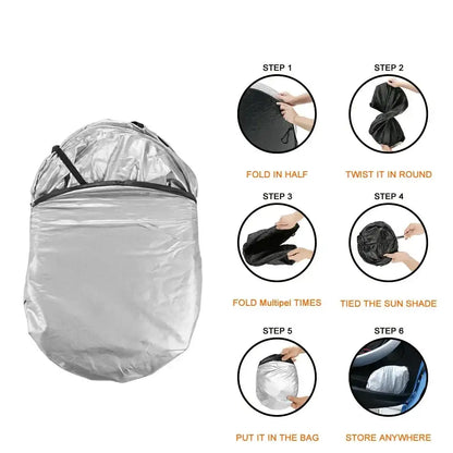Folding Car Windshield Sunshade Visor Habicare