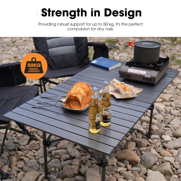 Folding Camping Table – Adjustable Portable Outdoor Table-95cm ECOTREK