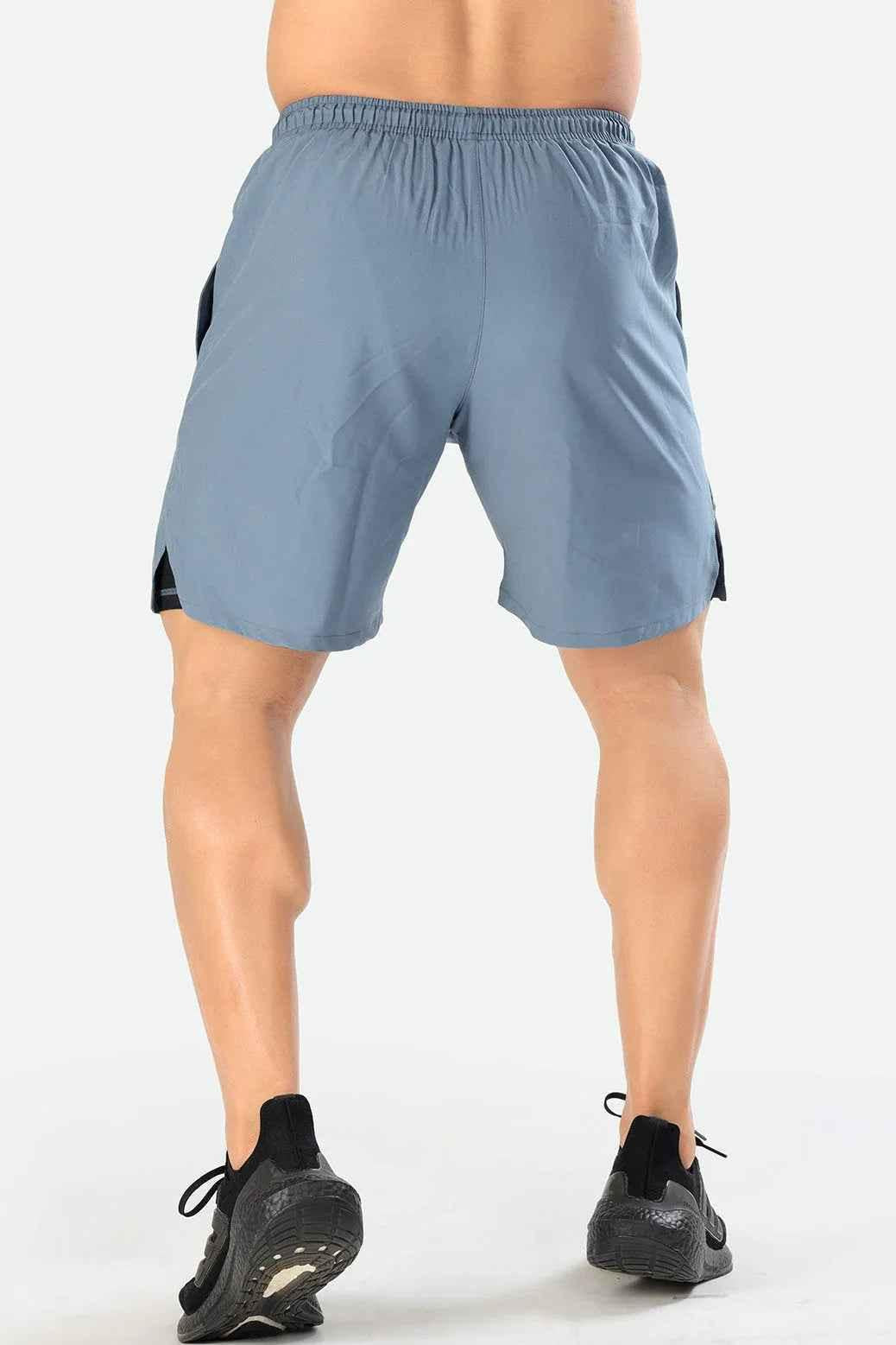 2 in 1 Compression Shorts Light Grey