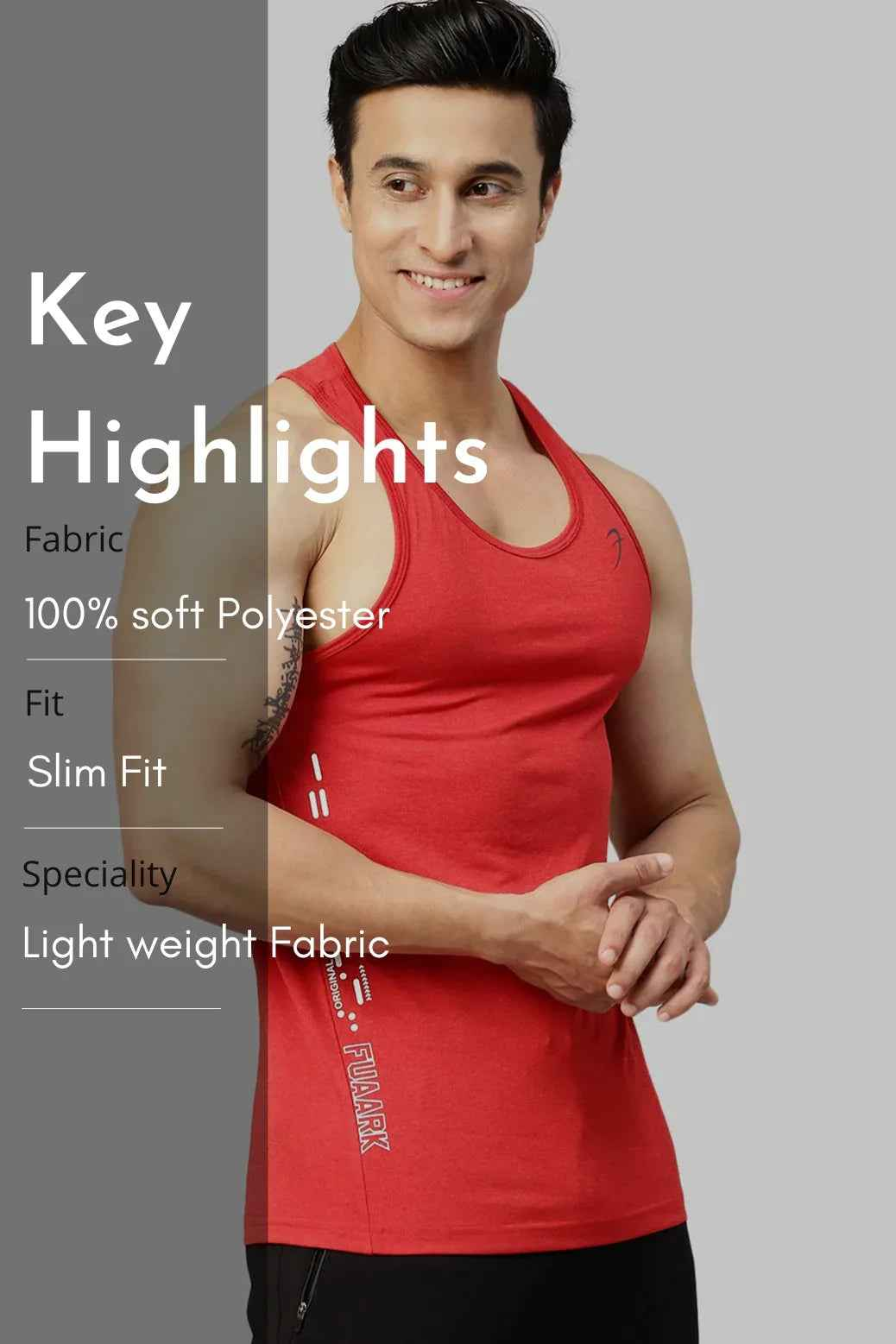 Bold Melange Tank Red