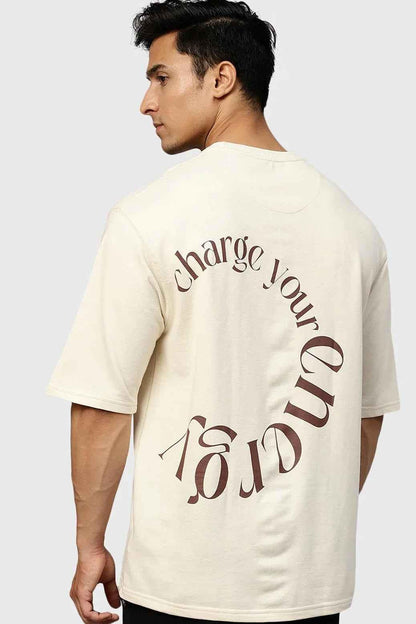 Energy Oversized T-shirt Beige