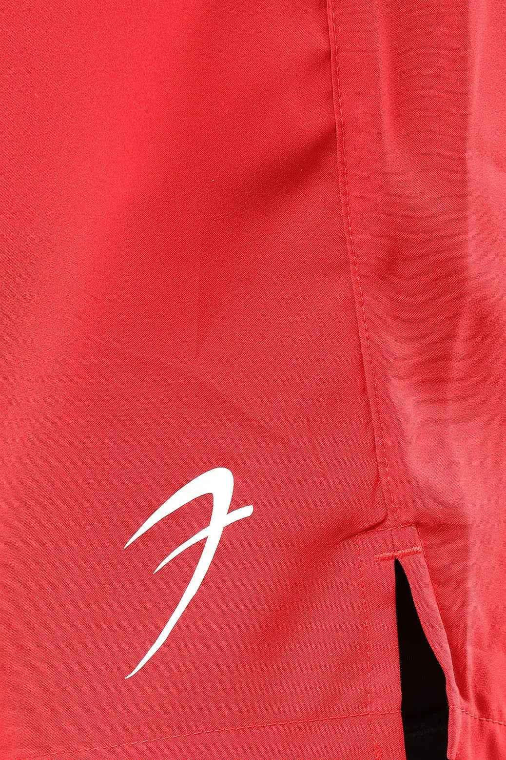 Red 2-in-1 compression shorts by Fuaark Nz featuring a snug fit and athletic design for enhanced performance and comfort.