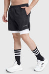 2 in 1 Laser Shorts Black - Versatile and Stylish Activewear