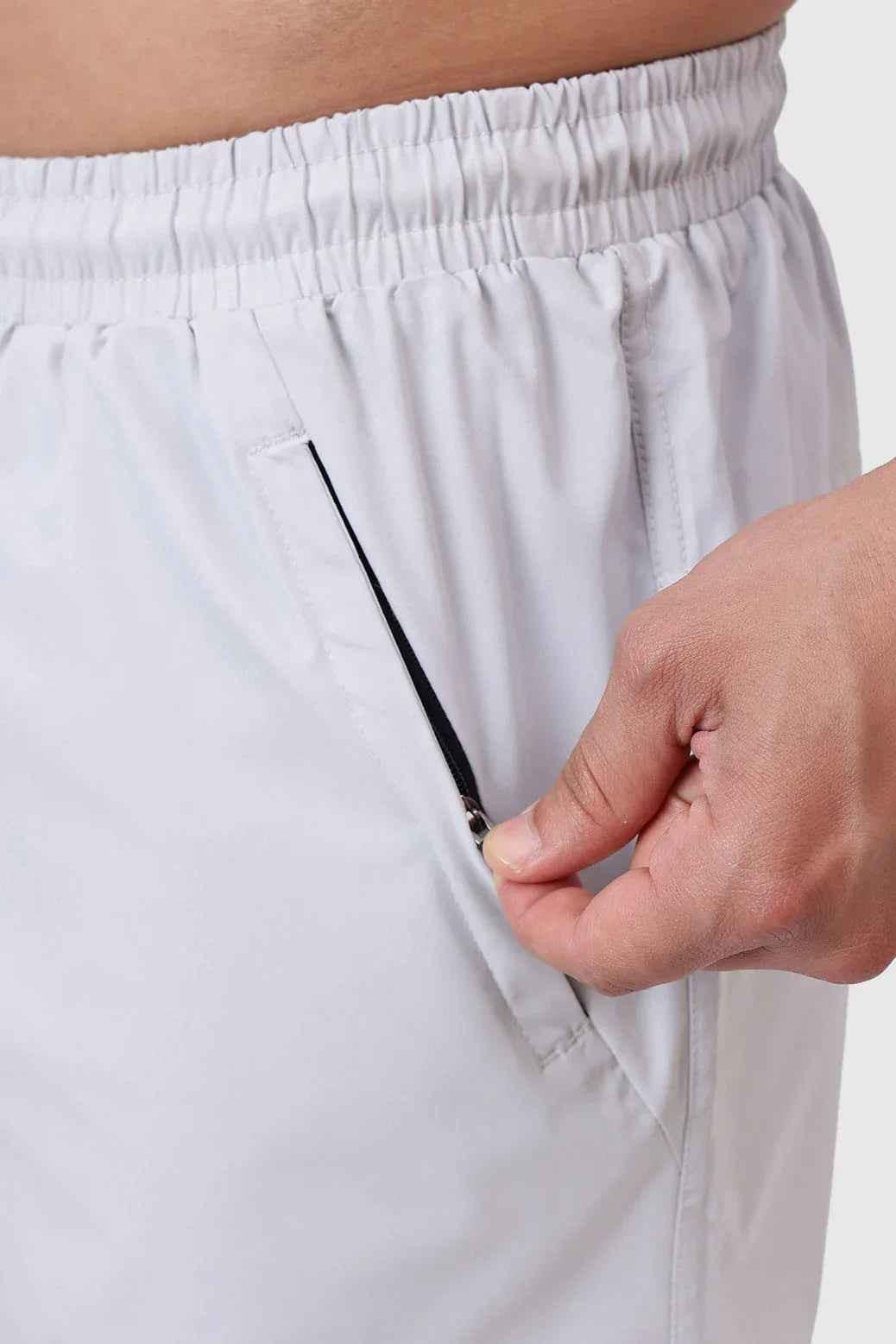 Fuaark Nz Nova Shorts in light grey, stylish and comfortable casual shorts for men, featuring a relaxed fit and modern design.