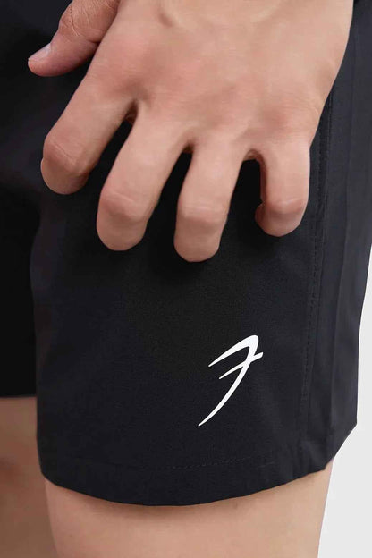 Black Thread Shorts by Fuaark Nz, casual men's shorts with a comfortable fit, featuring a stylish black fabric.