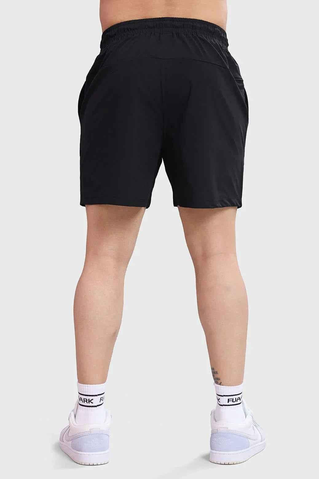 Black Thread Shorts by Fuaark Nz, casual men's shorts with a sleek design and comfortable fit.