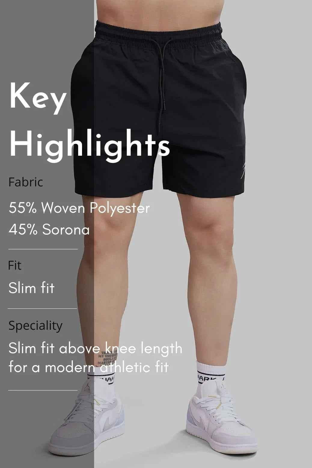 Black Thread Shorts by Fuaark NZ, featuring a casual fit with stitched detailing, displayed on a neutral background.