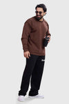 Elevate Your Comfort with the Brown Shell Raw Sweatshirt