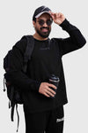 Shell Raw Sweatshirt Black