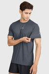 Checks Grey Running T-shirt – Lightweight, Breathable Performance Tee