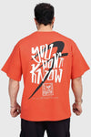 Dapper Oversized Orange T-Shirt – Premium Cotton, Relaxed Fit, Unisex Streetwear