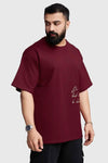 Inspiration Oversized Maroon T-Shirt for Effortless Style