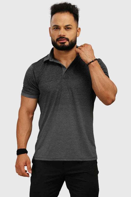 Raw Polo Regular Fit T-shirt Grey