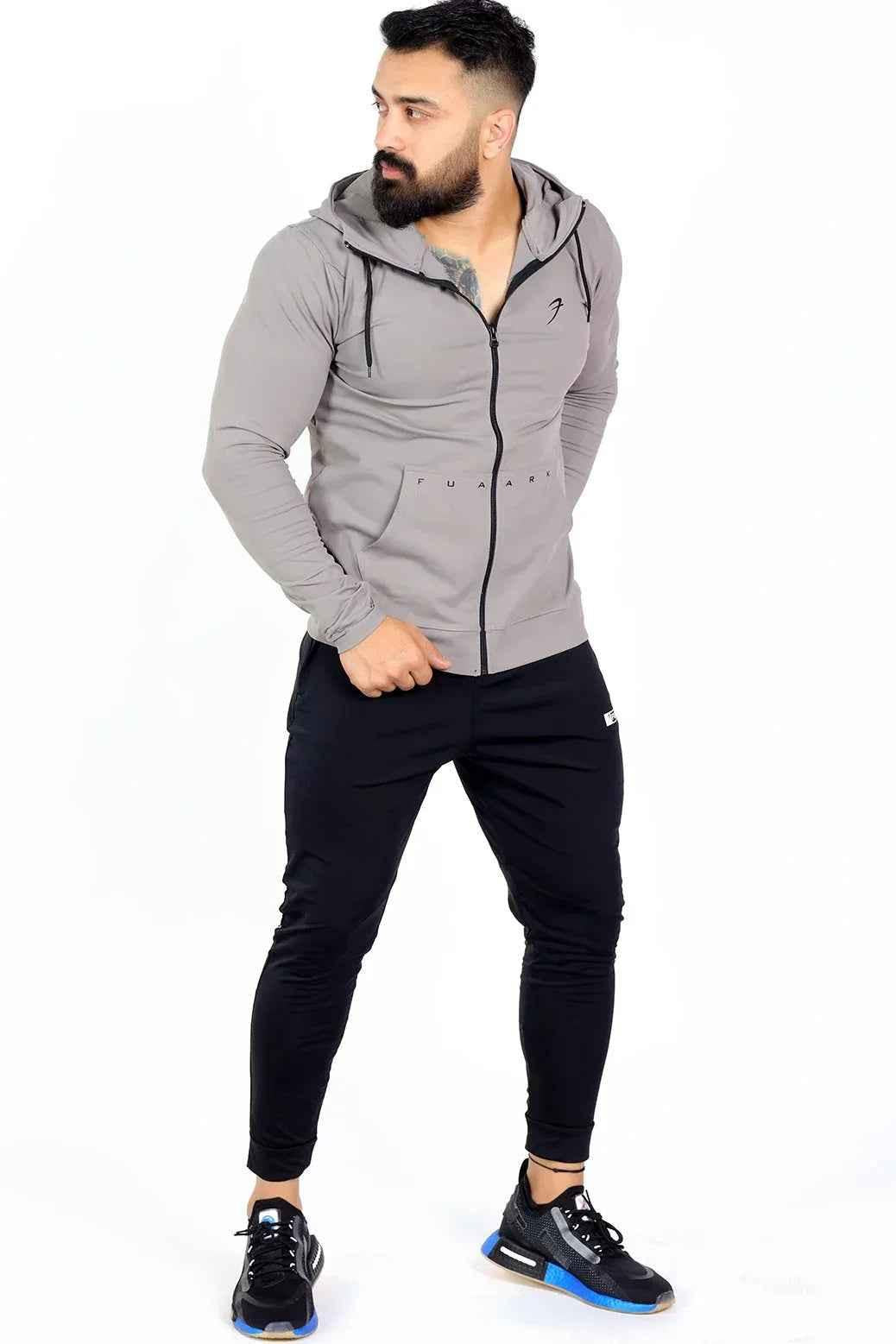 Signature Nylon Jackets Light Grey
